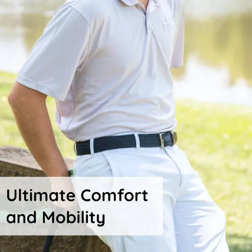 Miniatura 4 de Mens Braided Stretch Belt Adjustable Woven Golf Belt for Casual, Work, and Active Wear