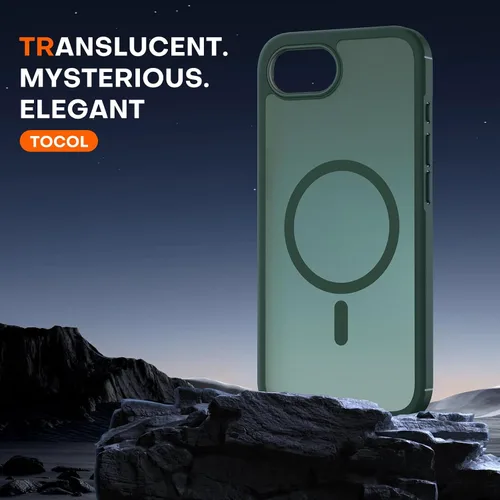 Miniatura 5 de TOCOL Funda para iPhone 17e, compatible con Magsafe, protección militar contra caídas, delgada, translúcida, mate, a prueba de golpes, para iPhone