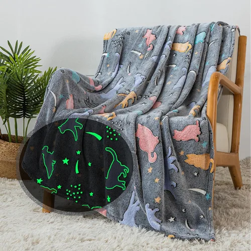 Sviuse Glow in The Dark Cat Blanket for Women Cat Themed Gifts for Girls Fleece Kitty Pattern Blanket Cute Fuzzy Blanket with Cats on It (9, 40" X