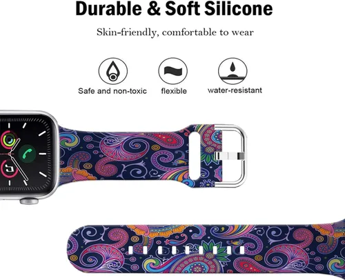 Miniatura 3 de Correas de reloj de silicona suave compatibles con Apple Watch de 1.496 in 1.575 in 1.614 in 1.654 in 1.732 in 1.772 in 1.811 in 1.929 in Ultra 2