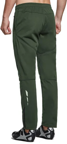 Miniatura 22 de baleaf Pantalones de forro polar para hombre, pantalones de ciclismo de invierno, ropa de bicicleta de montaña, equipo térmico para correr en clima