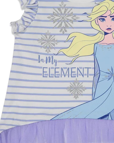 Miniatura 7 de Disney Frozen Princess Anna Elsa Baby Girls T-Shirt and Shorts Outfit Set Infant to Little Kid