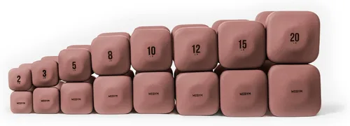 Miniatura 44 de WeGym SafeGrip Square Dumbbells with Anti Slip Handles, Aesthetic Free Weights for Home Workouts, Stable Design Prevents Rolling during Floor