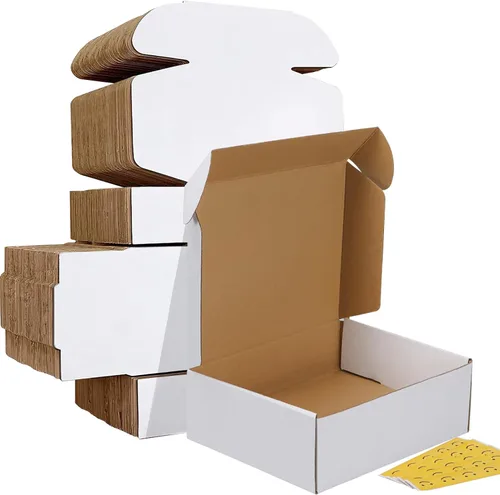 Miniatura 13 de HORLIMER - Cajas de envío pequeñas de 7x5x2, conjunto de 50, caja de cartón corrugado blanca para envío de correspondencia