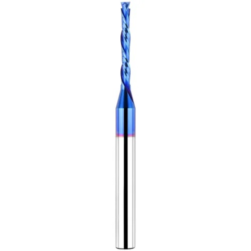 Miniatura 43 de EANOSIC 5 brocas de compresión en espiral de 1/4 pulgadas, longitud de corte de 1-1/4 pulgadas, extralargas de 3 pulgadas, fresadora CNC de carburo