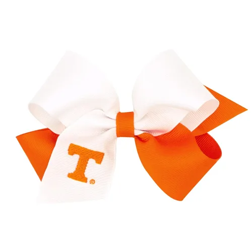 Miniatura 48 de Divine Creations - Lazo para el pelo de dos tonos para niñas con temática universitaria para el día del juego, por Wee Ones en un clip WeeStay