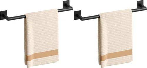 Miniatura 15 de USHOWER Toallero de níquel cepillado, toalleros de 18 pulgadas para montaje en pared de baño, soporte de toalla de acero inoxidable resistente
