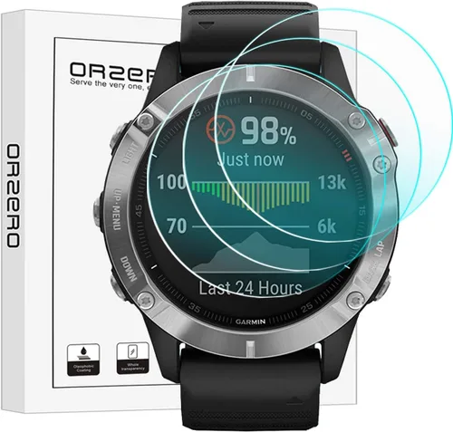 Miniatura 10 de Orzero Paquete de 3 protectores de pantalla para reloj inteligente compatible con Garmin Vivomove 3S (no para Garmin Venue 3S), vidrio templado