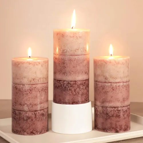 Velas de pilar de café Cafemoon, velas perfumadas de aromaterapia, set de 3 velas altas de 3 x 6 pulgadas sin goteo para boda y decoración del hogar