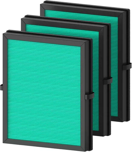 Miniatura 8 de Paquete de 2 filtros de aire MK04 de repuesto para purificador de aire Aroeve MK04/MG04JH - Filtro H13 HEPA verdadero 4 en 1 para polvo, caspa