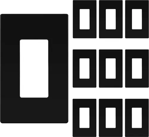 Miniatura 22 de ENERLITES Placas Decorativas de Pared sin Tornillos Cubiertas de Tomacorrientes Seguras para Niños, Tamaño 2-Gang 4.68" H x 4.73" L, Policarbonato