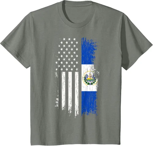 Miniatura 87 de Camiseta de la bandera de Estados Unidos salvadoreño - Camiseta de El Salvador USA