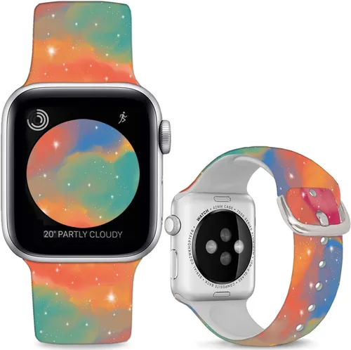 Miniatura 17 de Correas de reloj de silicona suave compatibles con Apple Watch de 1.496 in 1.575 in 1.614 in 1.654 in 1.732 in 1.772 in 1.811 in 1.929 in Ultra 2