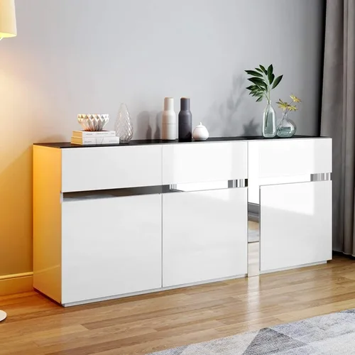 Miniatura 5 de TANONE Papel tapiz blanco brillante de 23.6 x 216.5 pulgadas, papel de contacto para despegar y pegar, autoadhesivo y extraíble, envoltura de vinilo