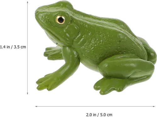 Miniatura 6 de NUOBESTY Figura de juguete realista de rana verde, modelo animal de plástico para educación científica de niños, figura de rana en miniatura
