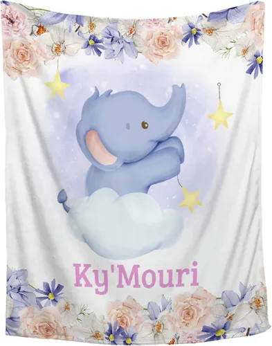 Miniatura 23 de Manta personalizada con nombre, manta personalizada para bebé, regalos conmemorativos para envolver cumpleaños de niños pequeños, mariposa