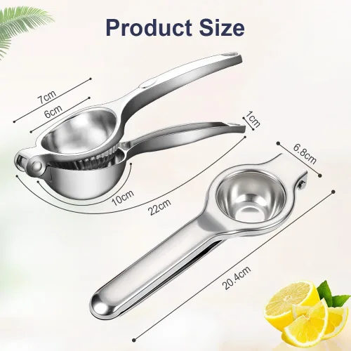 Miniatura 6 de Exprimidor de limón, exprimidor de limón de mano de acero inoxidable, exprimidor de cítricos, accesorios de cocina manual 2025, exprimidor de mano