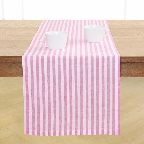 Miniatura 28 de Solino Home Camino de mesa de lino de 36 pulgadas – Amalfi Stripe 100% lino puro, camino de mesa azul marino y blanco, 14 x 36 pulgadas, ideal