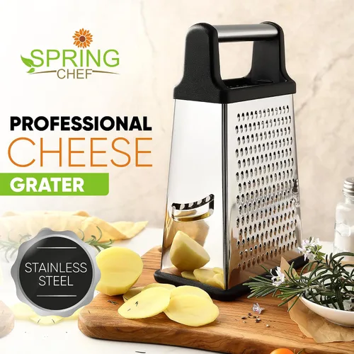 Miniatura 2 de Spring Chef Professional XL - Juego de rallador de caja y raspador de banco, color negro