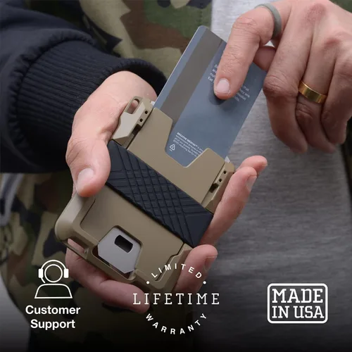 Miniatura 6 de Dango - Cartera M1 Maverick de aluminio mecanizado CNC, bloqueo RFID, fabricada en Estados Unidos