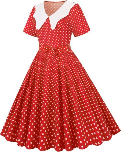 Vestido largo de verano de manga corta para mujer, vestidos de cóctel de lunares, vestidos de verano para invitados de boda para mujer, vestido