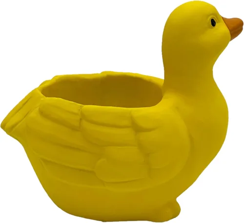 Miniatura 3 de Classic Home and Garden - Maceta de cemento para interiores y exteriores, color amarillo, 7 pulgadas