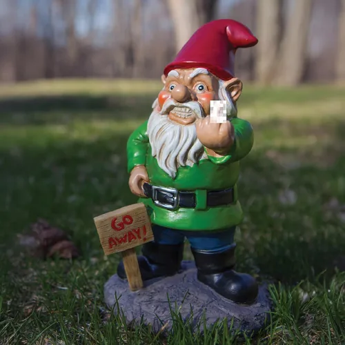 Miniatura 2 de Gnomo de jardín con la leyenda Go Away, Bigmouth Inc.