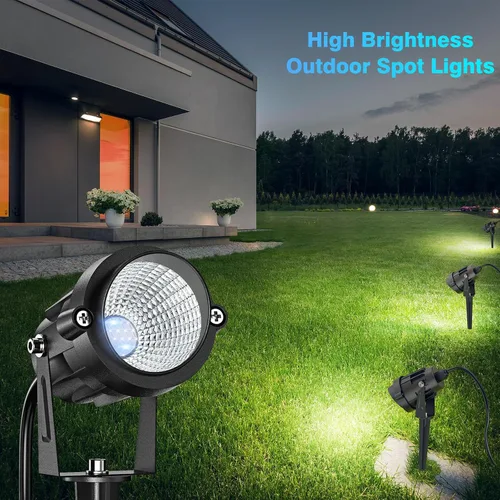 Miniatura 2 de Luces de alto brillo para exteriores de 1000 lm para patio, 6500 K luces de luz diurna al aire libre con cable eléctrico de 4.9 pies, focos LED