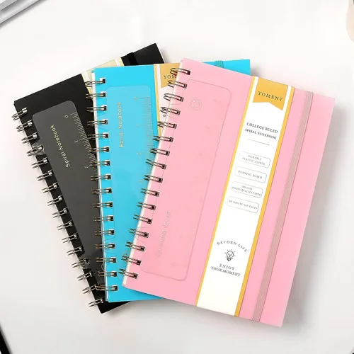 Miniatura 9 de Cuaderno de espiral de cuadrícula de puntos, tamaño A5, 160 páginas, cuaderno de papel grueso, cuaderno de plástico de tapa dura de 5 x 7 pulgadas