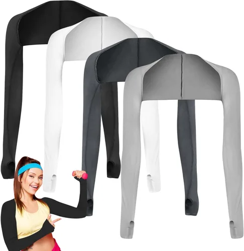 Miniatura 10 de PHOGARY Chal de enfriamiento mangas para brazos, protección solar UV, fundas de brazo cómodas y transpirables anti-UV para mujer