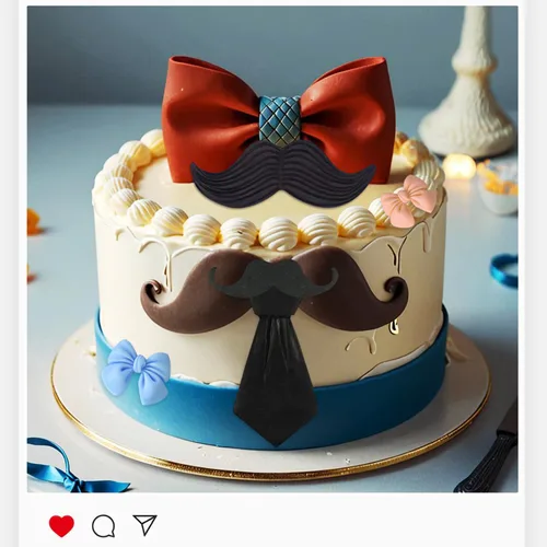 Miniatura 5 de Moldes para bigote para el Día del Padre, 5 paquetes de silicona para decoración de tartas, moquin, corbata, para caballeros, baby shower, cupcakes
