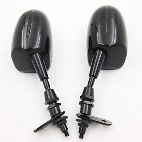 Miniatura 4 de XKH grupo motocicleta Mini Racing espejo para Yamaha YZF R6 YZF R6 2006 2008 YZFR1 R1 2002 2008 negro nuevo