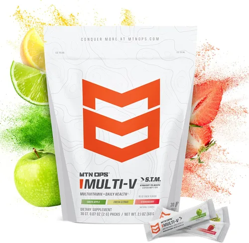 Miniatura 5 de MTN OPS Multi-V, multivitamínico diario para mujeres y hombres con apoyo inmunológico, seguro para niños, paquetes STM sin gluten, variedad