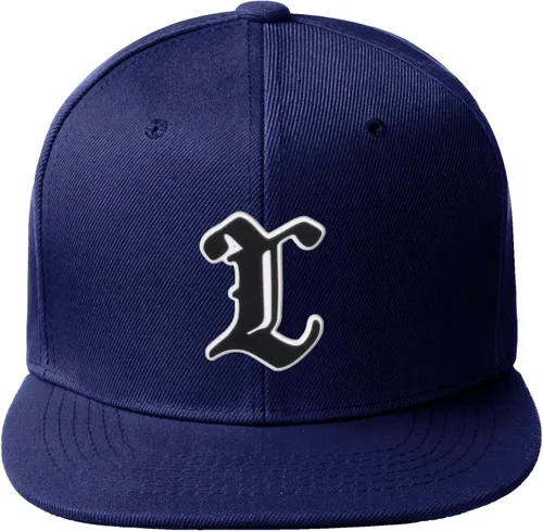 Miniatura 323 de Daxton Gorra clásica con visera de billete plano con letras del alfabeto inglés antiguo de la A a la Z