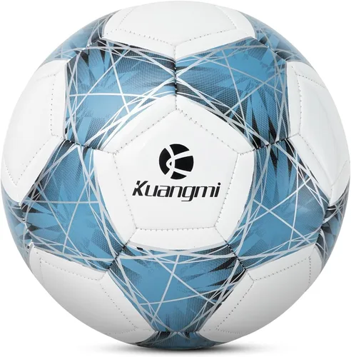 Miniatura 12 de Kuangmi Balón de fútbol, pelota de partido de tamaño oficial 5, jugadores de fútbol para jóvenes, adolescentes y adultos, entrenamiento deportivo al