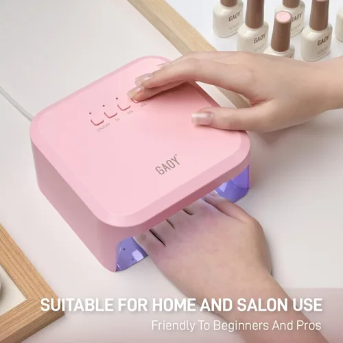 Miniatura 3 de GAOY Luz UV para uñas de gel, secador de uñas profesional con sensor infrarrojo y 3 temporizadores, lámpara de curado rápido para salón y arte