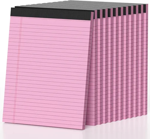Miniatura 12 de Blocs de Notas Legales de 8.5 x 11 pulgadas, Blocs de Notas Legales de Colores, Rayado Ancho, Paquete de 10 Blocs de Notas de 8.5 x 11, Blocs