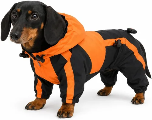 Miniatura 25 de Ropa para mascotas, ropa para perro, ropa para lluvia, nieve, impermeables, cuatro patas, impermeable para perros pequeños, medianos, grandes, Rojo