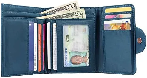 Miniatura 3 de Big Skinny Cartera delgada Trixie Trifold para mujer con capacidad para hasta 30 tarjetas
