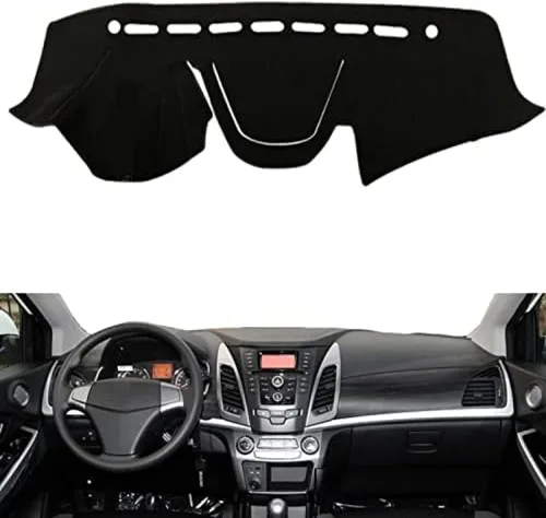 Miniatura 2 de KAYJAE Alfombrilla antideslizante para salpicadero de coche, para SsangYong Korando 2014 2015, borde rojo antideslizante, cubierta de salpicadero