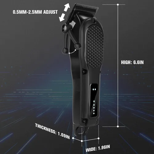 Miniatura 5 de Cortador de pelo para hombres, cortapelos profesional inalámbrico recargable, potente, recortador de barba, herramienta de corte de pelo y aseo