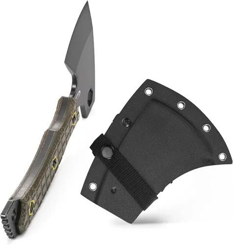 Miniatura 6 de C1393 Hacha de camping, hacha de supervivencia, DC53 hoja de acero con mango de Micarta, hacha multiherramienta con llaves hexagonales con fundas