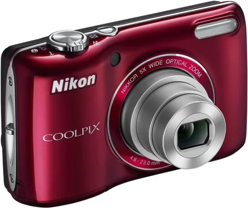 Nikon COOLPIX L26 Cámara digital de 16.1 MP con lente de vidrio NIKKOR de zoom 5x y LCD de 3 pulgadas (Rojo) (MODELO ANTIGUO)