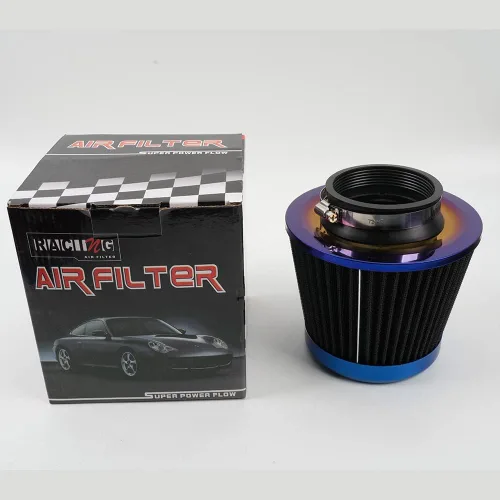 Miniatura 8 de Filtro de admisión de aire frío, alto rendimiento, filtro lavable, filtro de aire de reemplazo con abrazadera, diámetro de brida 76 mm/3 pulgadas