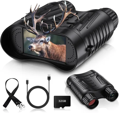 Binoculares de visión nocturna para adultos, gafas de visión nocturna 4K HD con grabación de video, regalo para hombres, niños, día del padre,