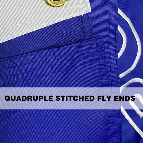 Miniatura 2 de Bandera bordada de la Fuerza Aérea de Estados Unidos de 3 x 5 pies - Moderado para exteriores de nailon Oxford de más larga duración, cabecera
