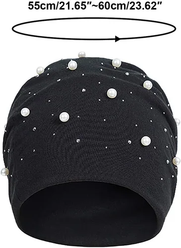 Miniatura 2 de Gorro suave para mujer, diseño de calavera, para invierno, cálido, moderno y holgado