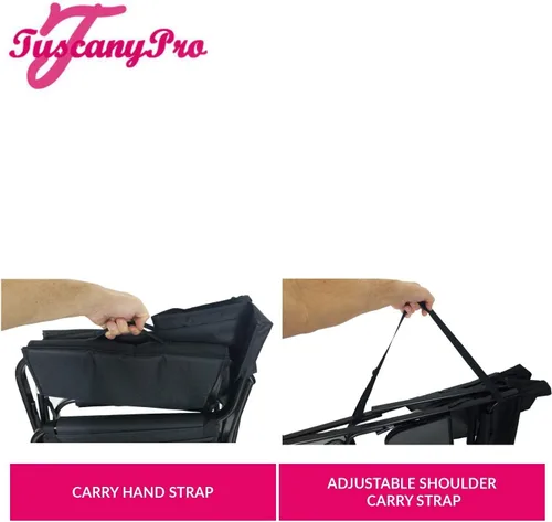 Miniatura 7 de Silla de directores alta profesional portátil con bandeja lateral, nombre personalizado/logotipo impreso, altura del asiento de 29 pulgadas