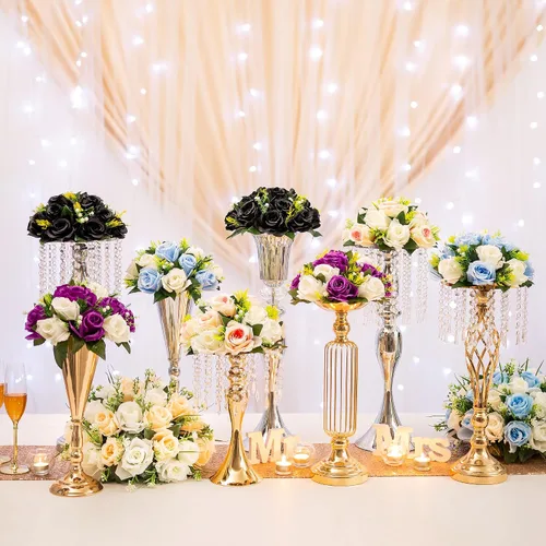 Miniatura 4 de Centros de mesa de flores para mesas de boda: decoraciones de mesa de Halloween, bolas de flores negras, centros de mesa para compromiso, ceremonia