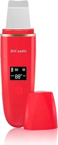 Limpiador facial para la piel, removedor de puntos negros, espátula, raspador de piel (rojo camelia)